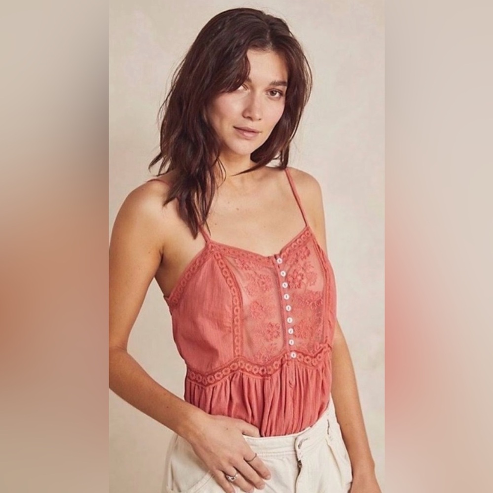 NWOT Free People Still The One Bodysuit Lace